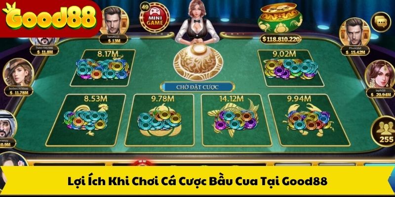 Lợi Ích Khi Chơi Cá Cược Bầu Cua Tại Good88