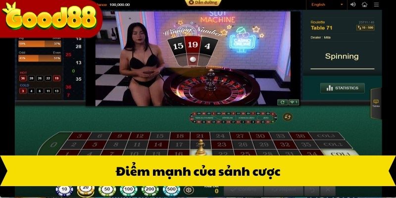 Điểm mạnh của sảnh cược